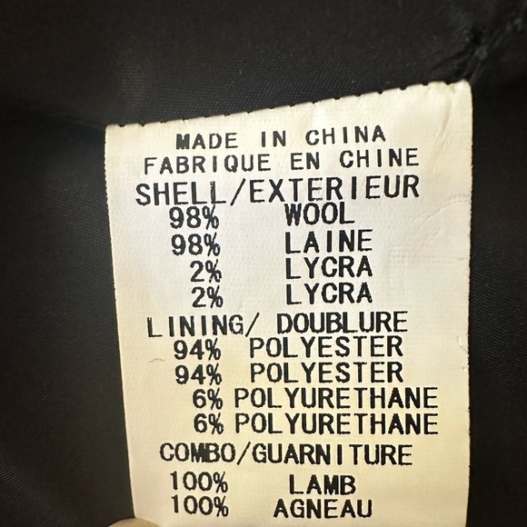 Helmut Lang Button Front Wool Blend Suede Cap Sleeve Vest Blazer, Black, Size 6 - Picture 10 of 11